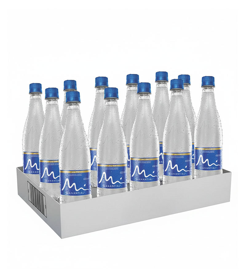 Paca de 12 botellas PET de agua Manantial de 600 ml
