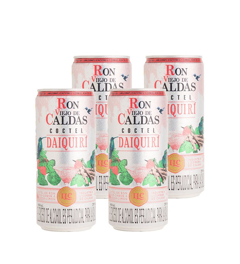 4 Pack Coctel Daiquiri Ron Viejo de Caldas - 295ml - Licores Medellín