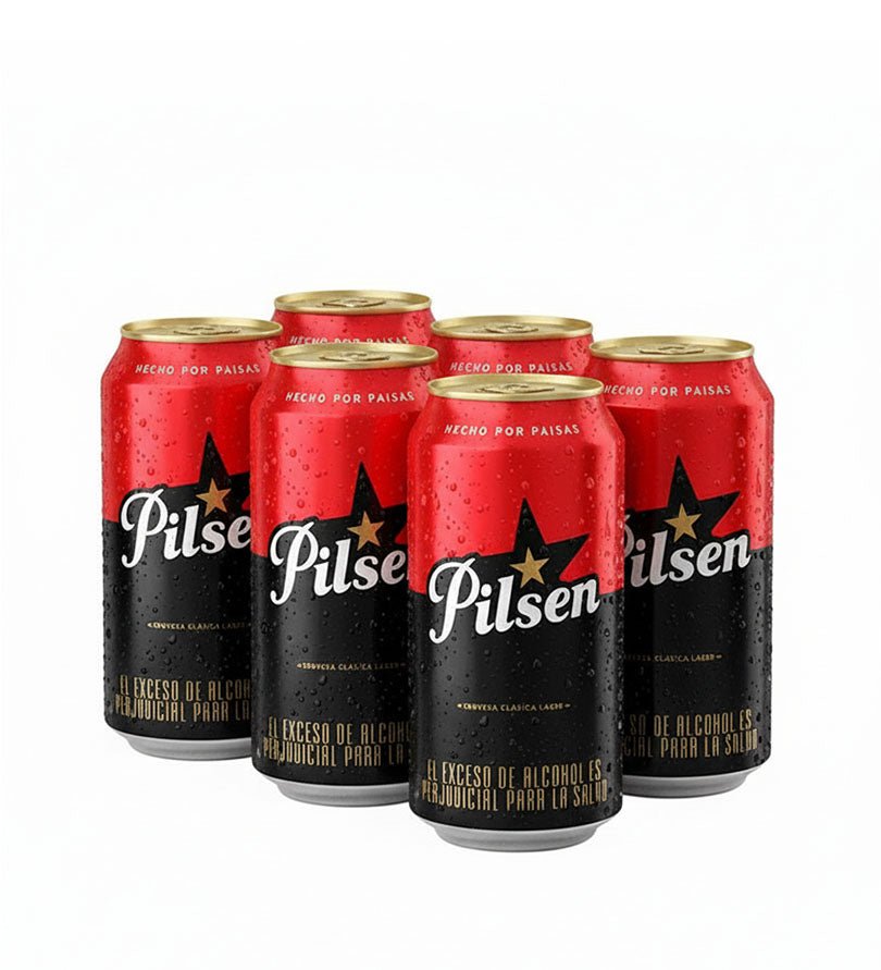 6 Pack Cerveza Pilsen Lata - 330cc - Licores Medellín