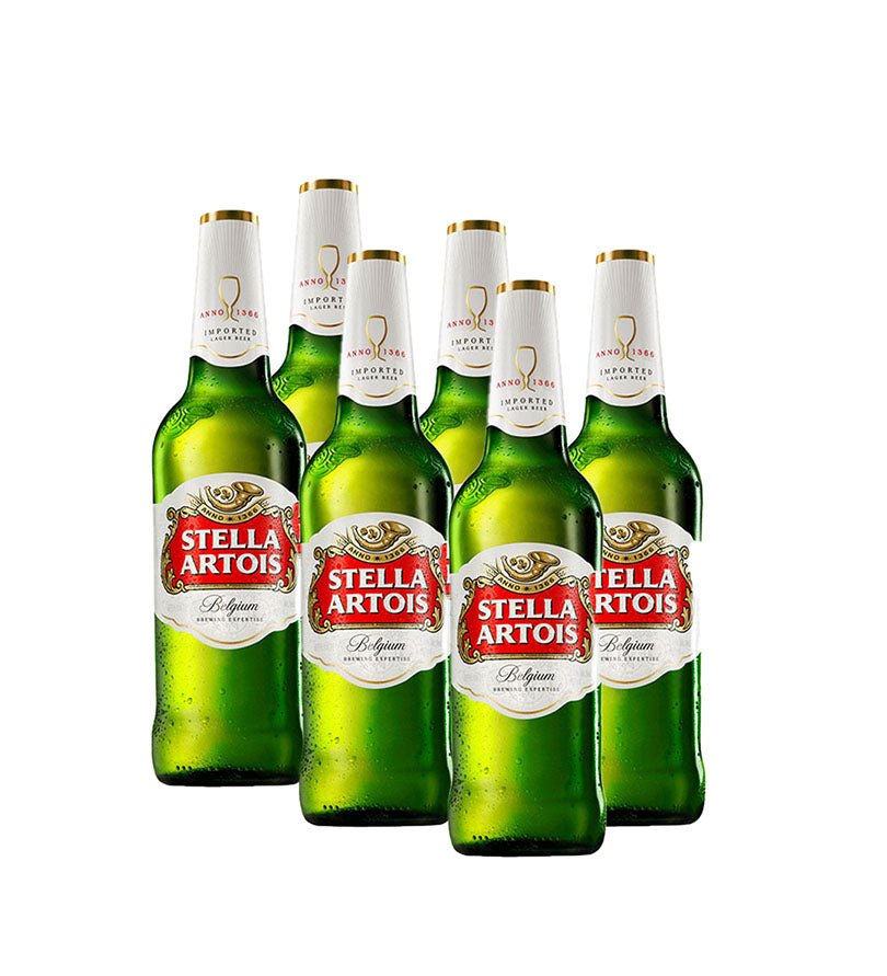 Six pack de cerveza Stella Artois de 300 ml