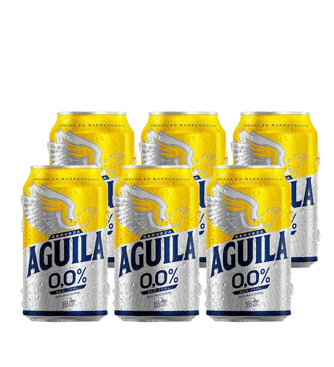 6 Pack Beer Aguila Cero - 330cc
