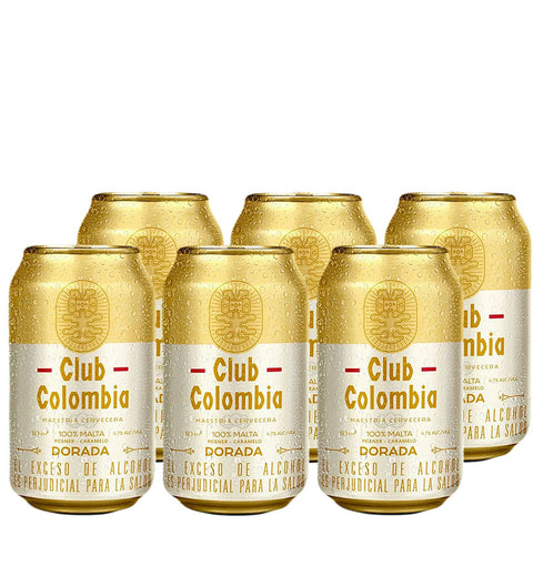 6 Pack Cerveza Club Colombia Dorada Lata - 330cc