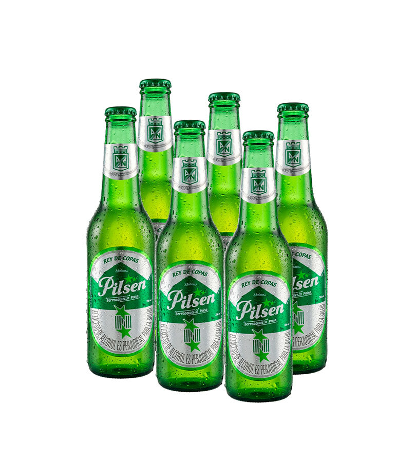 6 Pack Cerveza Pilsen Vidrio Atl. Nacional - 330ml
