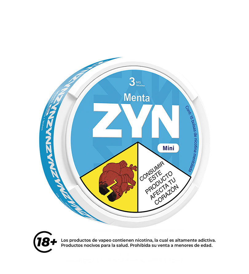 Lata de bolsas de nicotina ZYN Menta de 6 mg
