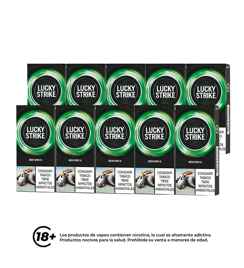 Cartón Medio Cigarrillo Lucky Gin - 20 Cajetillas