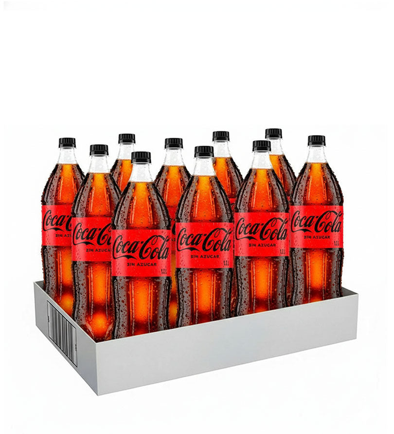 Paca de 12 botellas de gaseosa Coca-Cola Zero Sin Azúcar de 1,5 L
