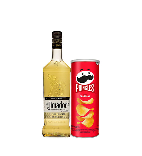 Combo Tequila El Jimador Reposado Botella + Papas Pringles Original