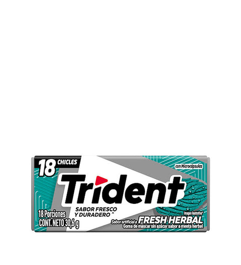 Chicle Trident Americano Fresh Herbal - 30g