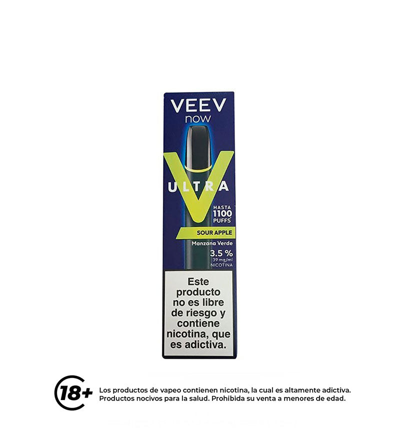 Vaper VEEV Now Ultra Sour Apple - 1100 Puff