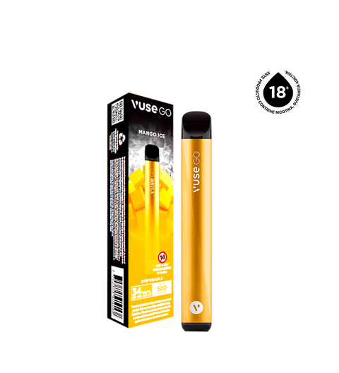 Vaper Desechable Vuse Go Mango Ice 34mg - 500 Puff