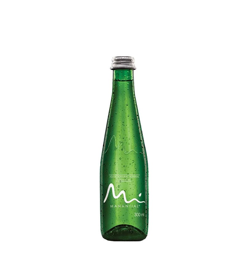 Botella de vidrio de agua Manantial con Gas de 300 ml