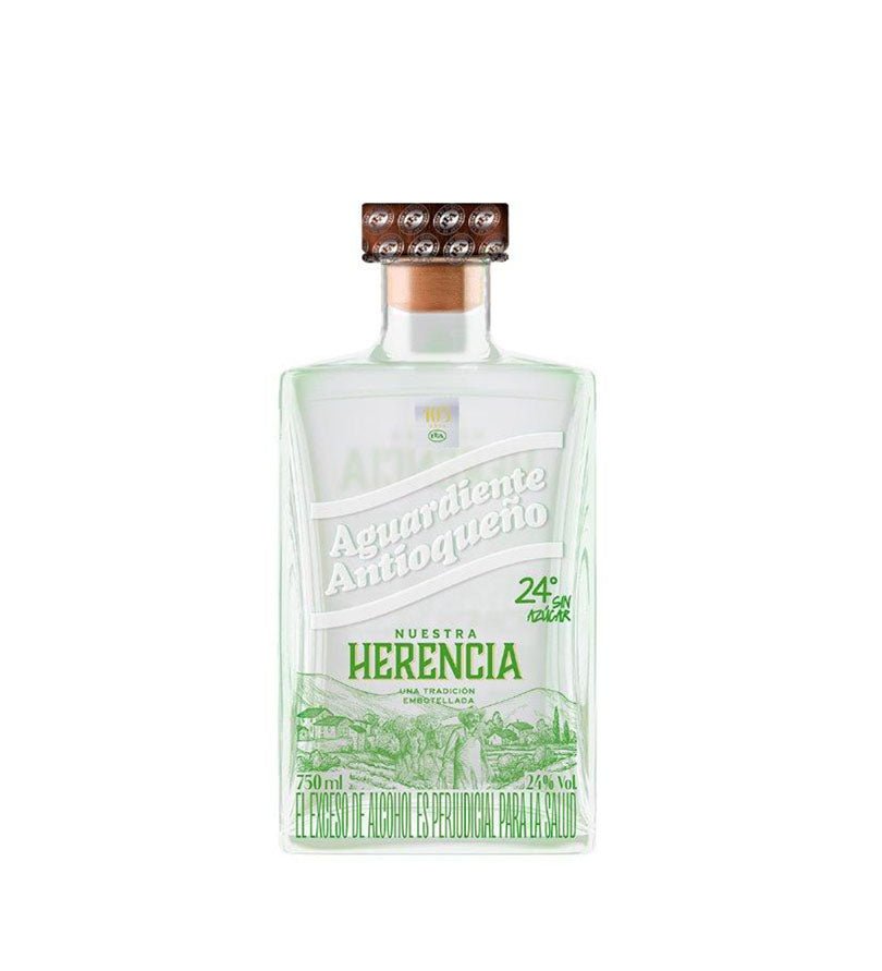 Aguardiente Antioqueño Nuestra Herencia Tapa Verde Botella - 750ml - Licores Medellín