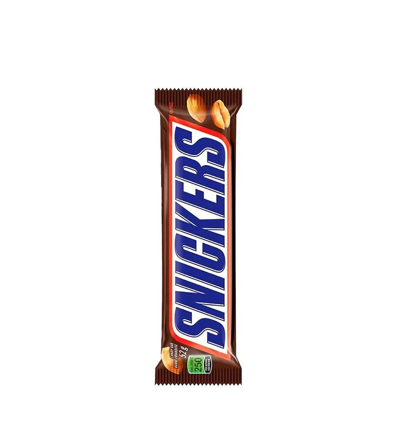 Barra de chocolate Snickers de 52 g