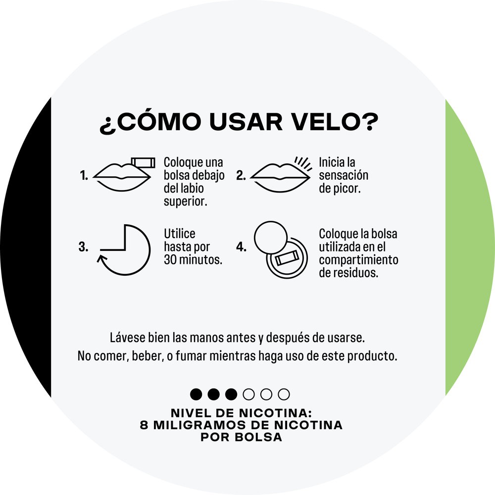 Lata de bolsas de nicotina VELO Fresa Ice de 6 mg