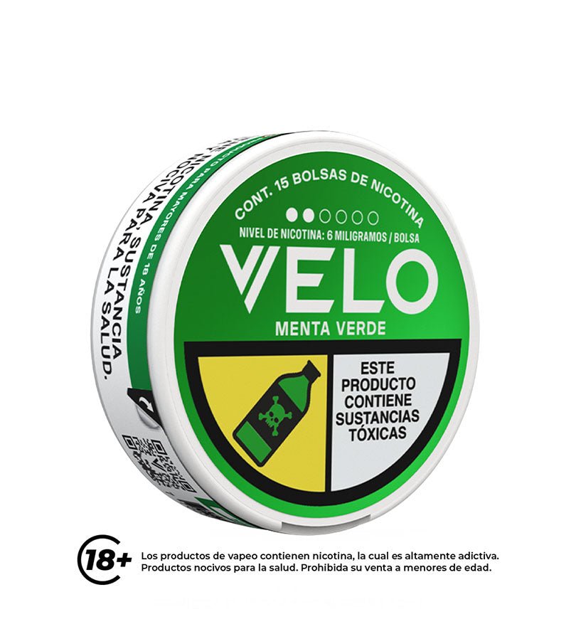 Bolsas de Nicotina Velo Menta Verde - 6mg - Licores Medellín