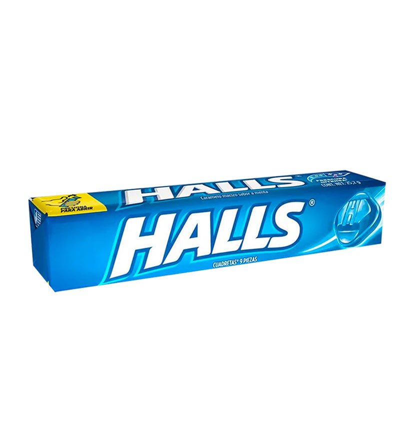 Barra de caramelos Halls Azul Menta de 9 unidades