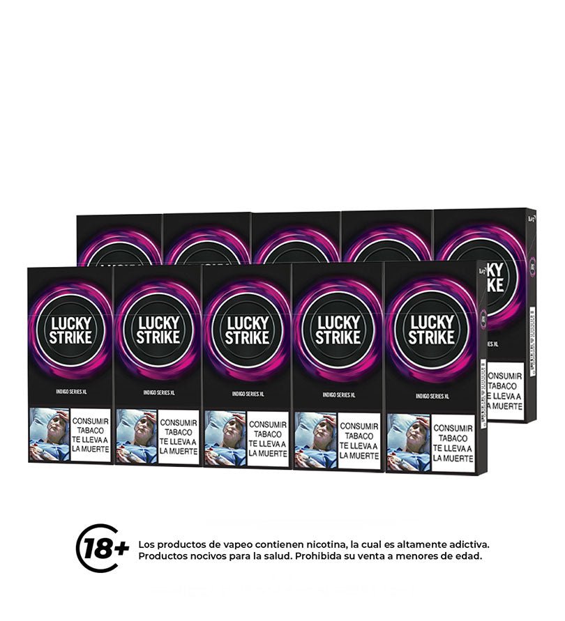 Cartón Medio Cigarrillo Lucky Mora Ice - 20 Cajetillas - Licores Medellín