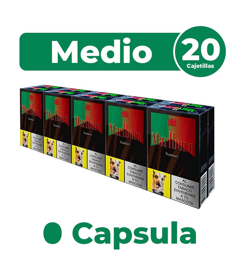 Cartón Medio Cigarrillo Marlboro Sandia - 20 Cajetillas - Licores Medellín