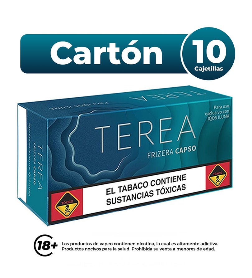Cartón de 10 cajetillas de TEREA Frizera Cápsula