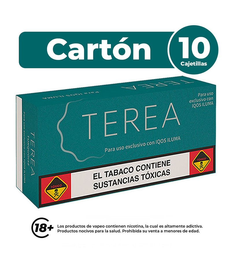 Cartón de 10 cajetillas de TEREA Turquoise