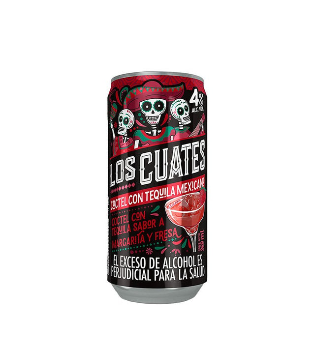 Cóctel con Tequila Los Cuates Margarita y Fresa - 269ml - Licores Medellín