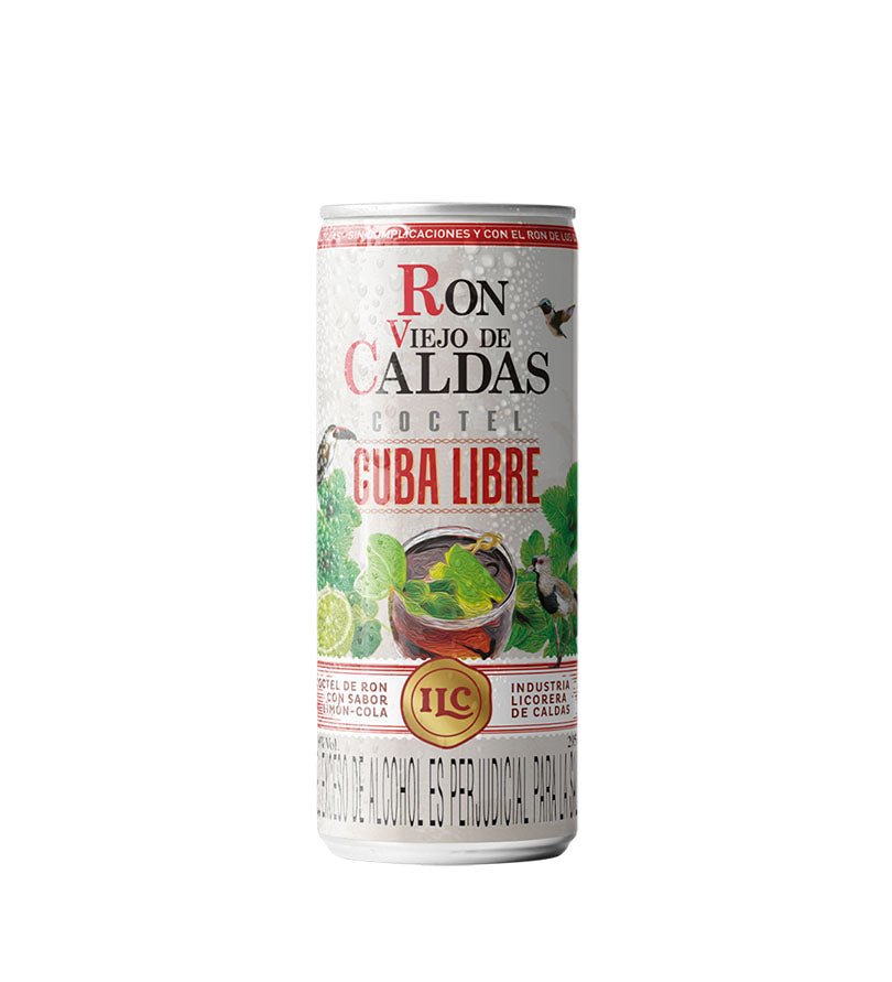 Lata de cóctel Cuba Libre Ron Viejo de Caldas de 295 ml