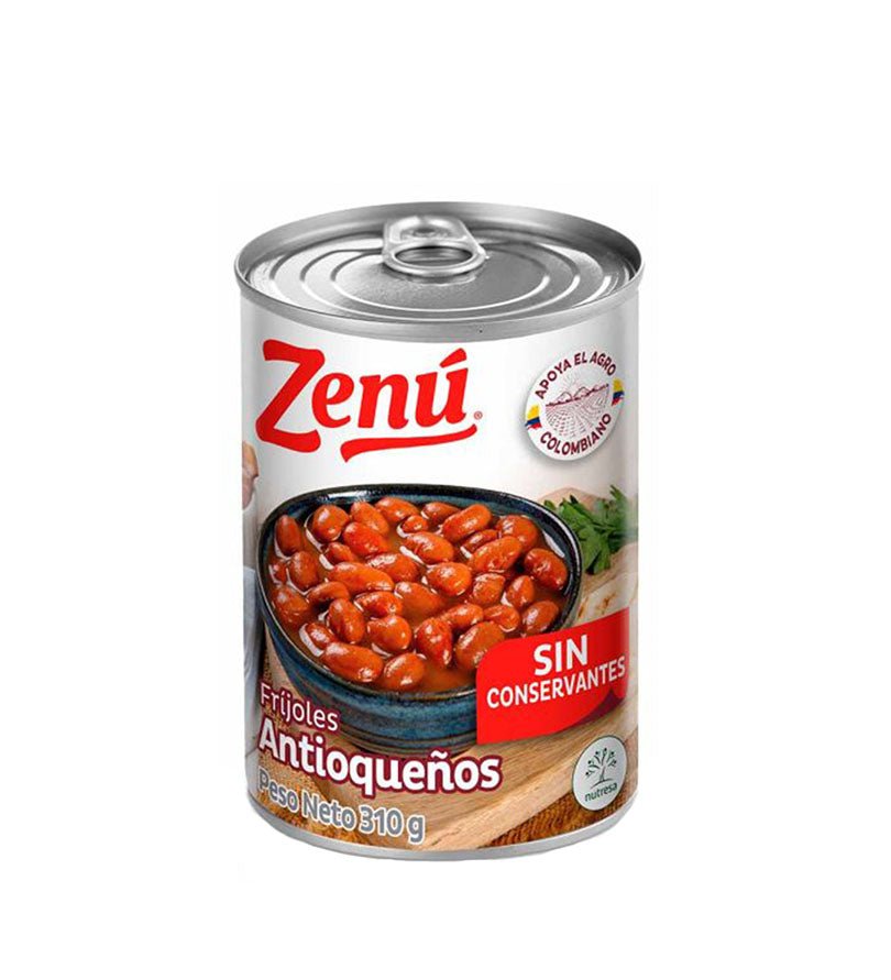 Empaque de frijoles Antioqueños Zenú de 310 g