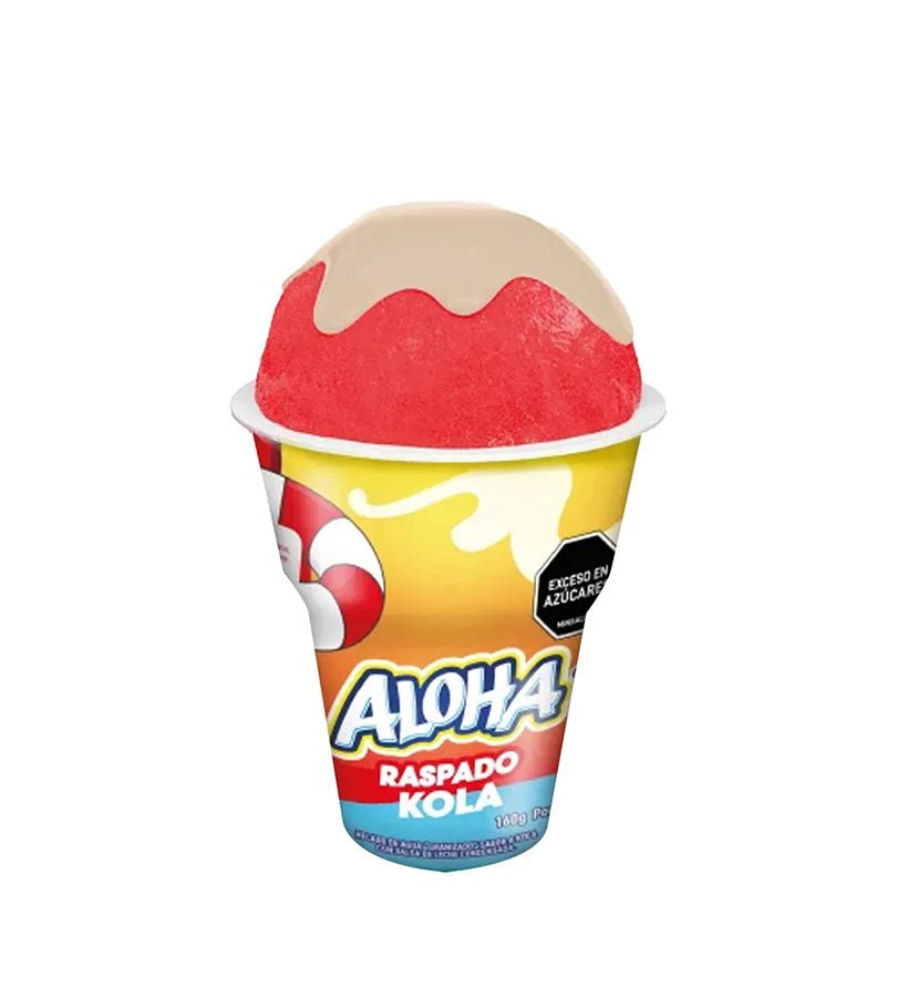 Vaso de helado Aloha raspado sabor kola de 160 g