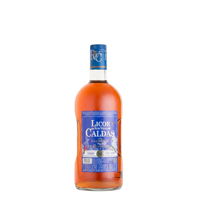 Garrafa de Licor de Ron Viejo de Caldas Esencial de 1750 ml con etiqueta azul