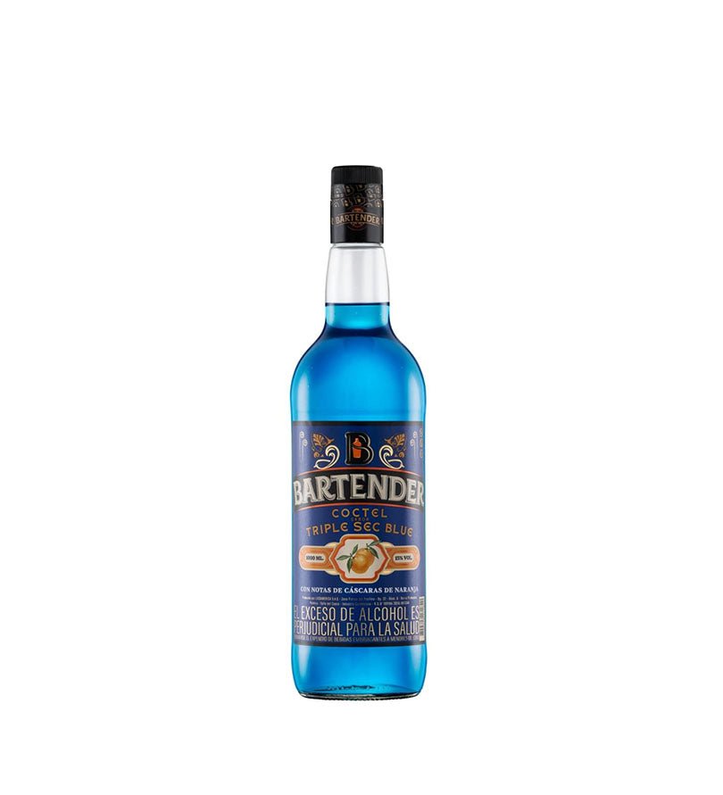 Botella de Licor Triple Sec Blue Bartender de 1 litro