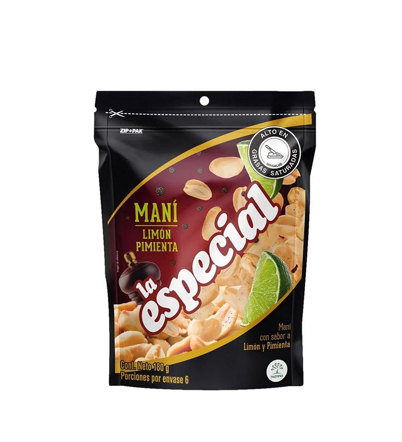 Doypack de maní limón pimienta La Especial de 180 g