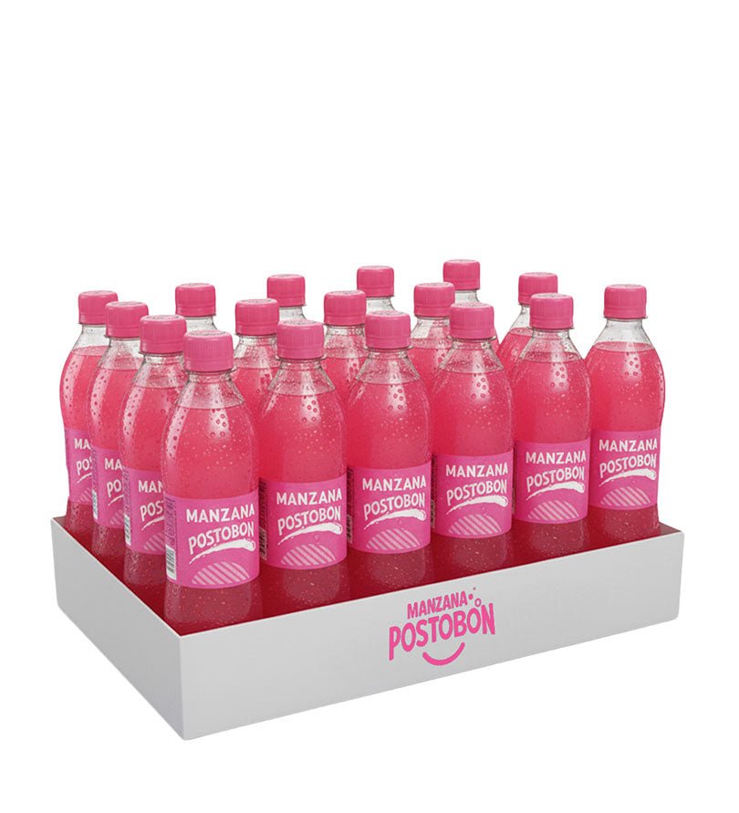 Paca de 15 botellas de gaseosa Manzana Postobón de 400 ml