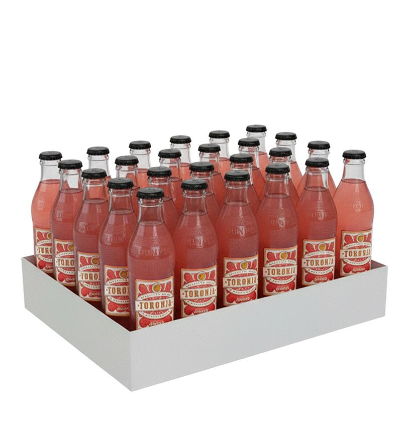 Paca de 24 botellas de soda saborizada Toronja Juniper de 200 ml