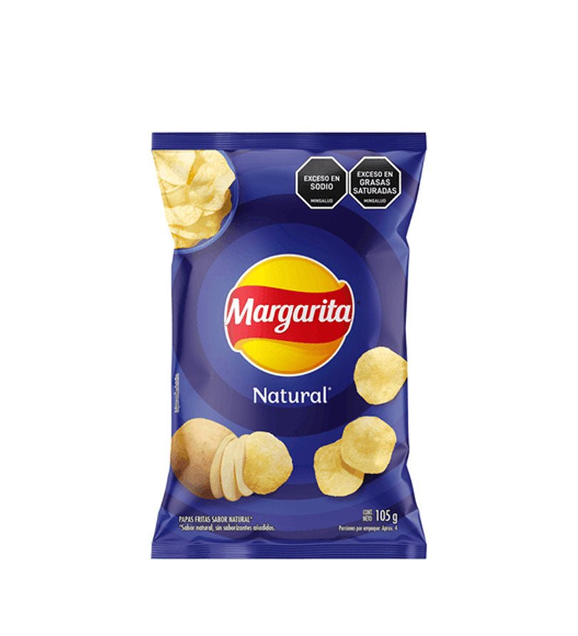 Empaque de papas Margarita Natural de 105 g