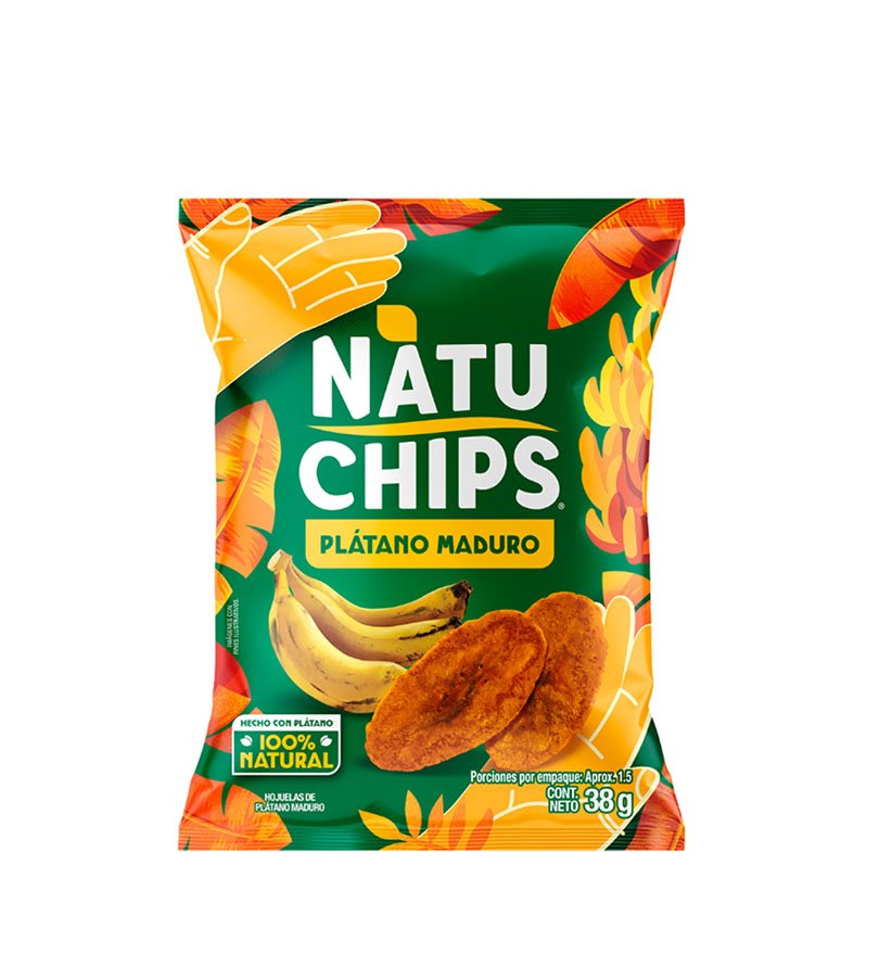 Empaque de pasabocas Natuchips Maduritos de 38 g