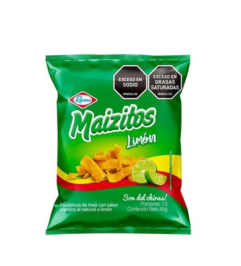 Empaque de pasabocas Maizitos Ramo limón pequeño de 45 g