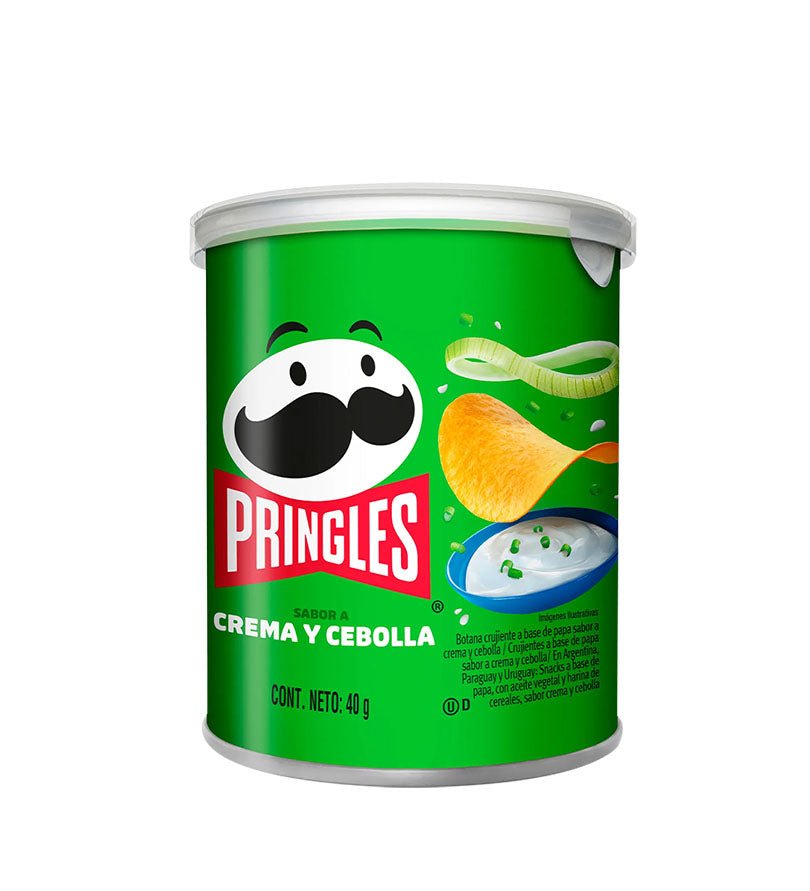 Empaque de papas Pringles sabor cebolla personal de 40 g