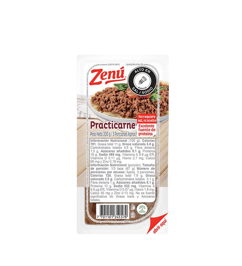 Empaque de Practicarne Zenú de 200 g