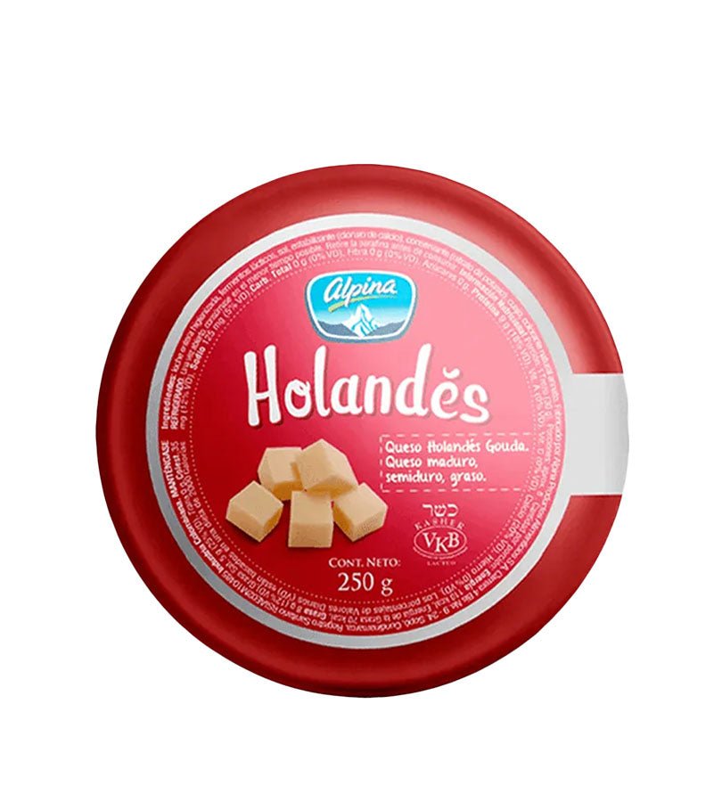 Queso Holandés en Bloque Alpina - 250g - Licores Medellín