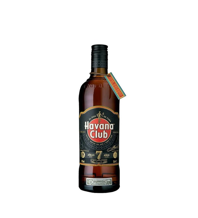 Botella oscura de Ron Havana Club Añejo 7 Años de 700 ml con etiqueta colgante
