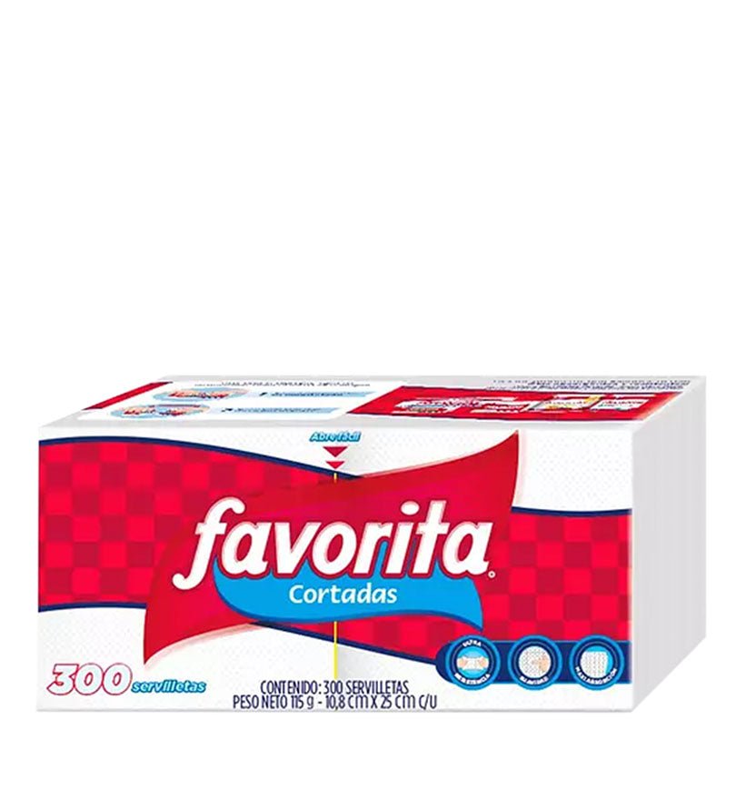 Servilleta Partidas Favorita Paquete - 300Und - Licores Medellín