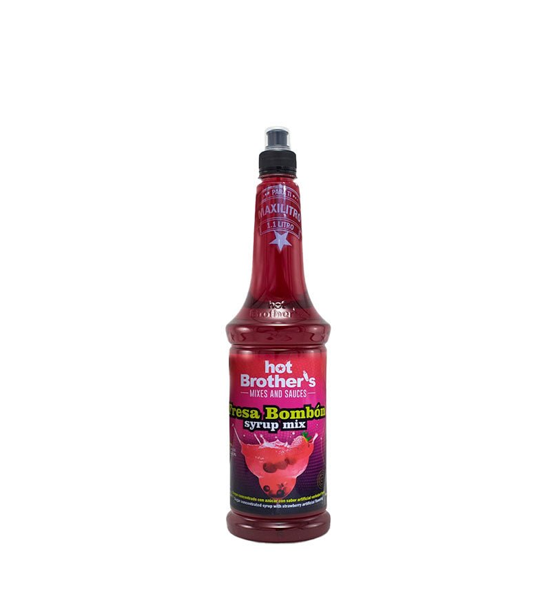 Botella de sirope Fresa Bombom Mix Hot Brother's de 1 L