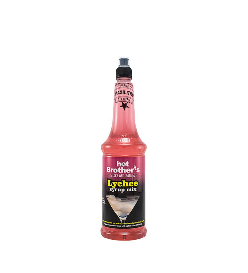 Botella de sirope Lychee Mix Hot Brother's de 1 L
