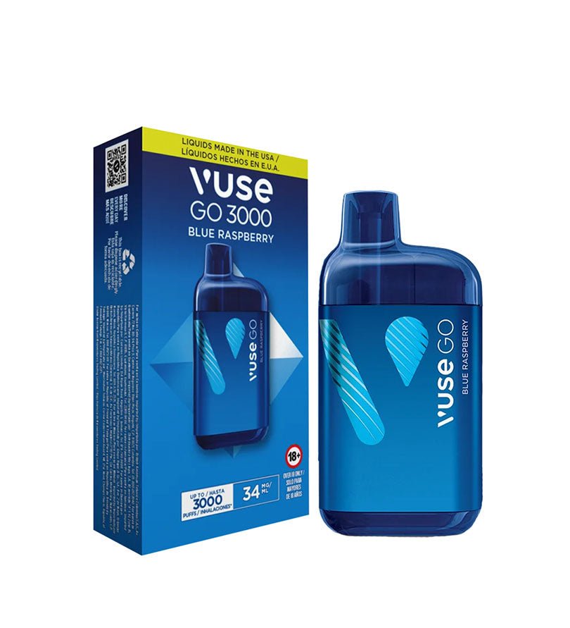 Vaper Desechable Vuse Go Blue Raspberry - 3000 Puff - Licores Medellín
