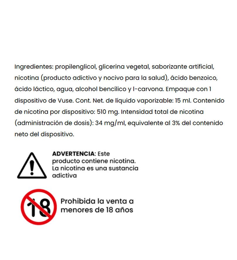 Vaper Desechable Vuse Go Golden Red - 3000 Puff - Licores Medellín