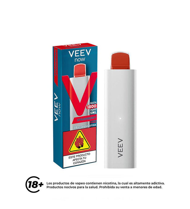 Vaper VEEV Now Strawberry - 1800 Puff - Licores Medellín
