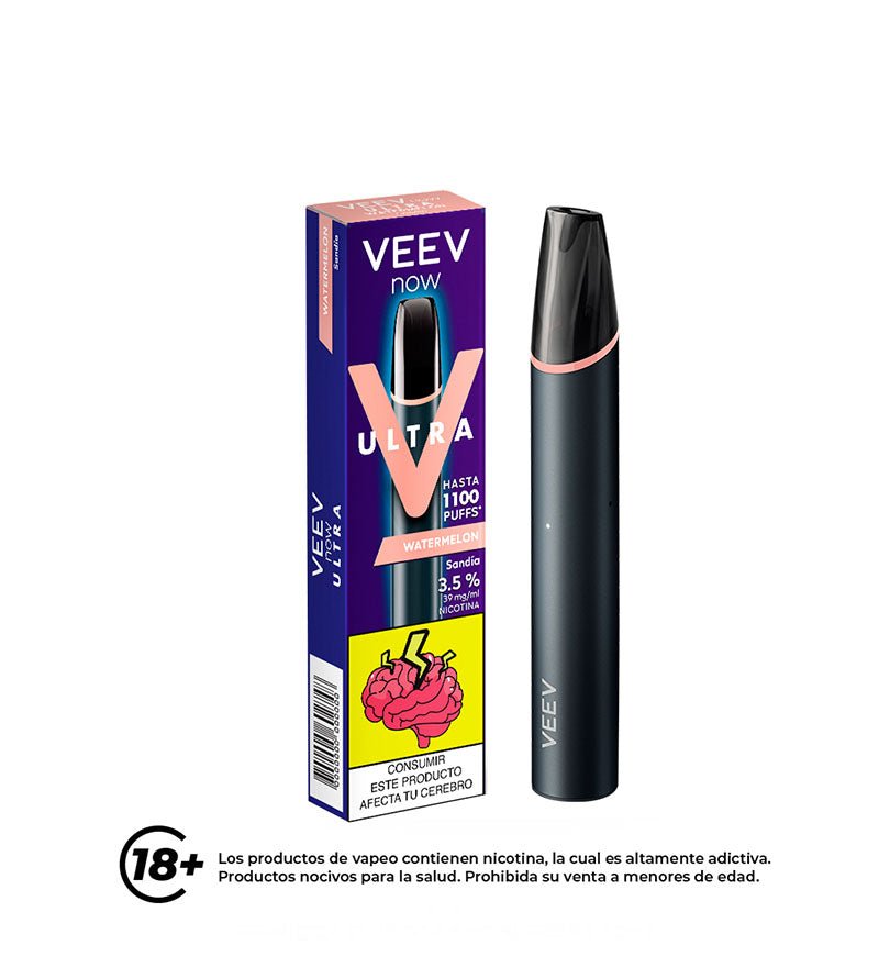 Vaper VEEV Now Ultra Watermelon - 1100 Puff - Licores Medellín