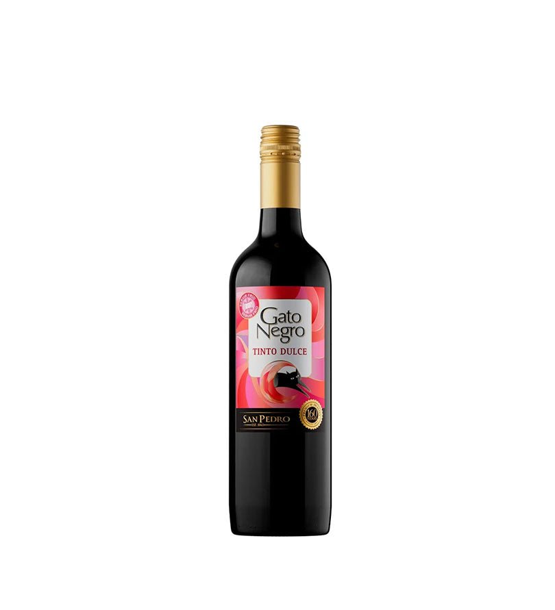 Botella de Vino Gato Negro Tinto Dulce de 750 ml