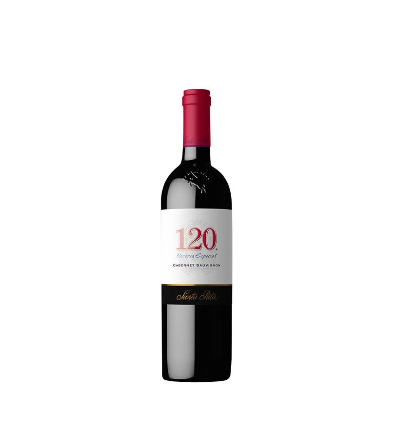 Botella de vino Santa Rita 120 Cabernet Sauvignon de 750 ml