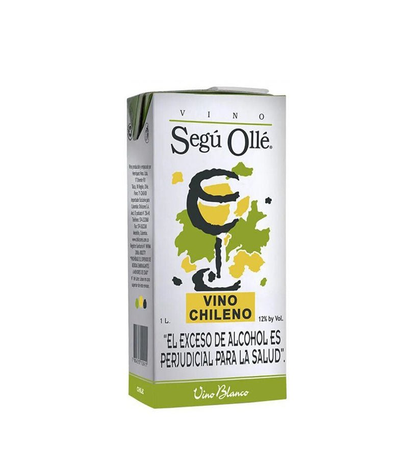 Caja Tetrapack de Vino Segú Ollé Blanco de 1 litro